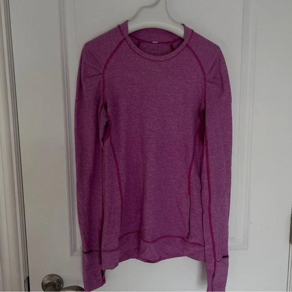 Lululemon Think Fast Long  Sleeve
Heathered Ultra Violet / Ultra Violet size 6 - Picture 5 of 7